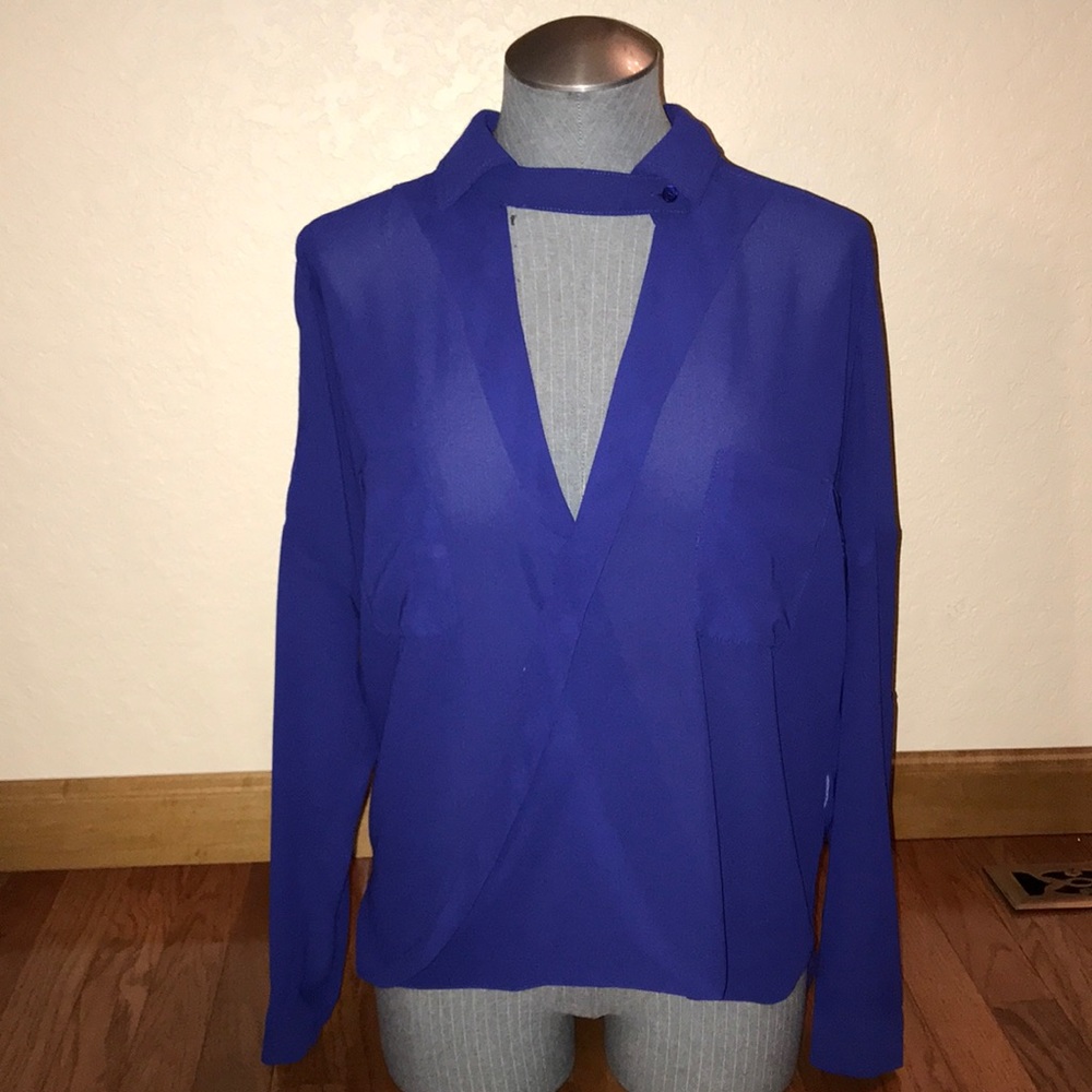 Royal Blue Tunic Blouse